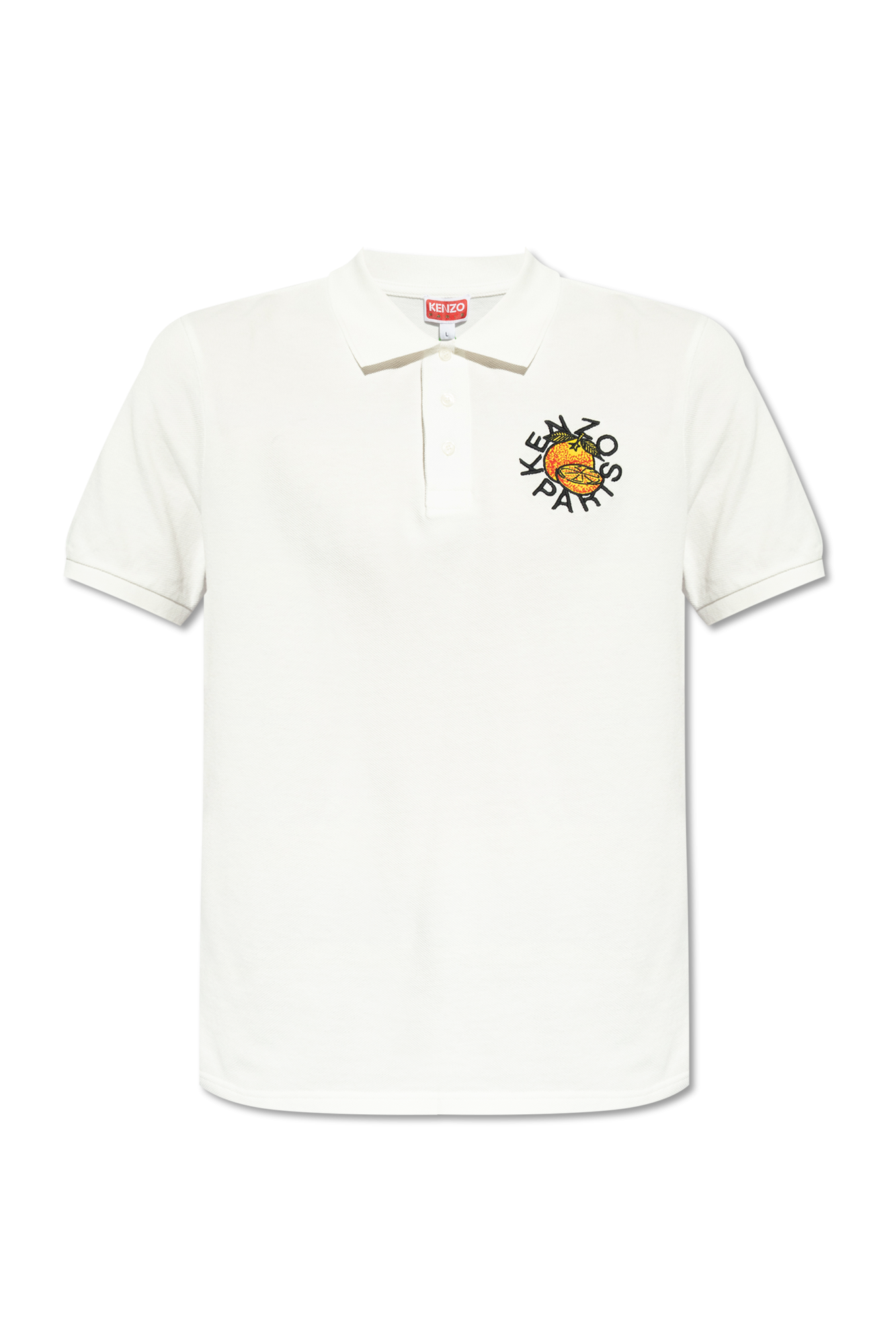 White Polo shirt with logo Kenzo Moncler striped trim polo shirt VbjdevelopmentsShops Denmark